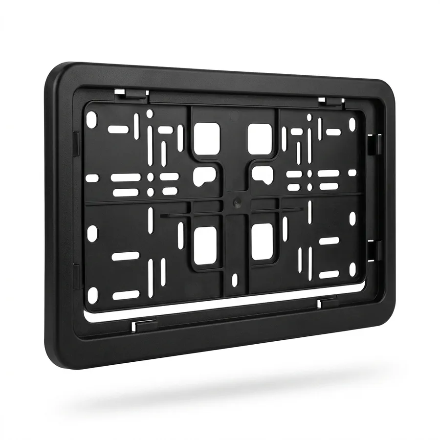 Kennzeichenhalter Zweizeilig 250 × 200 mm Schwarz (PKW, SUV, Anhänger)