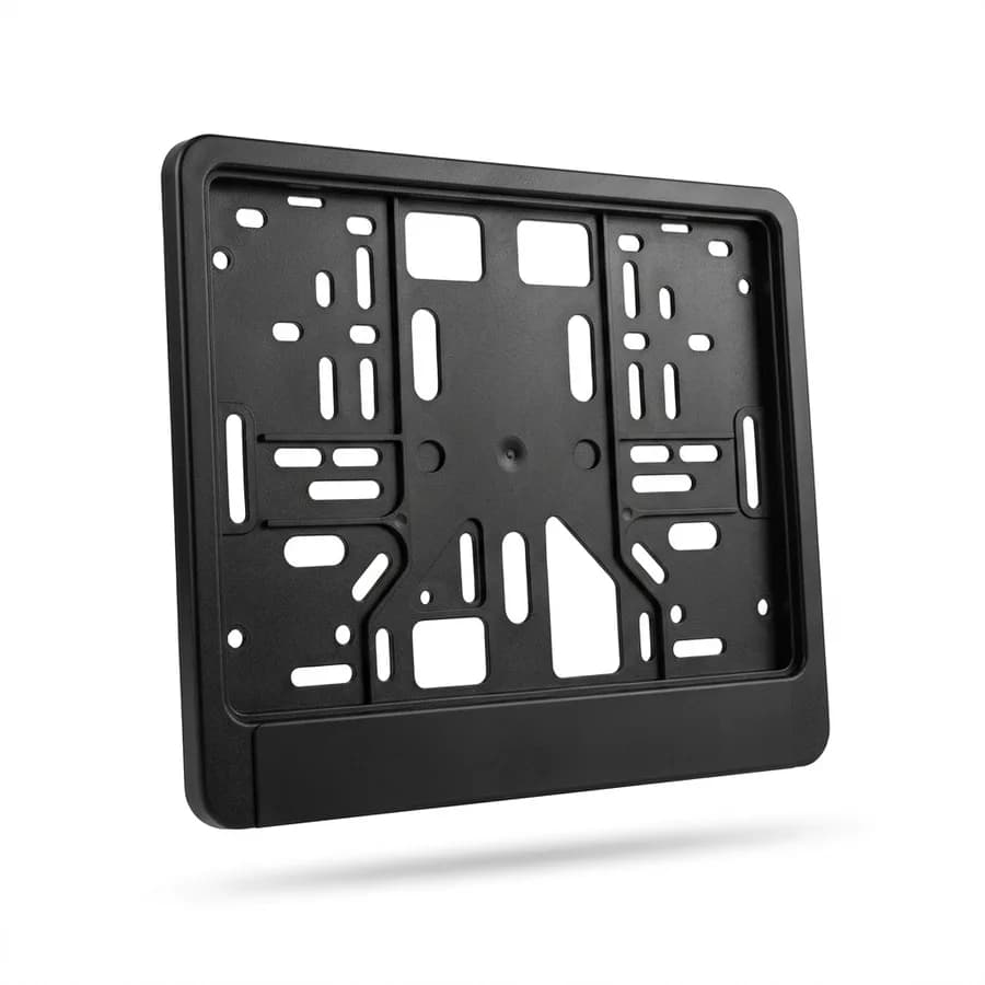 Motorrad Kennzeichenhalter 220 × 200 mm Schwarz (ERUT twinline Classic)